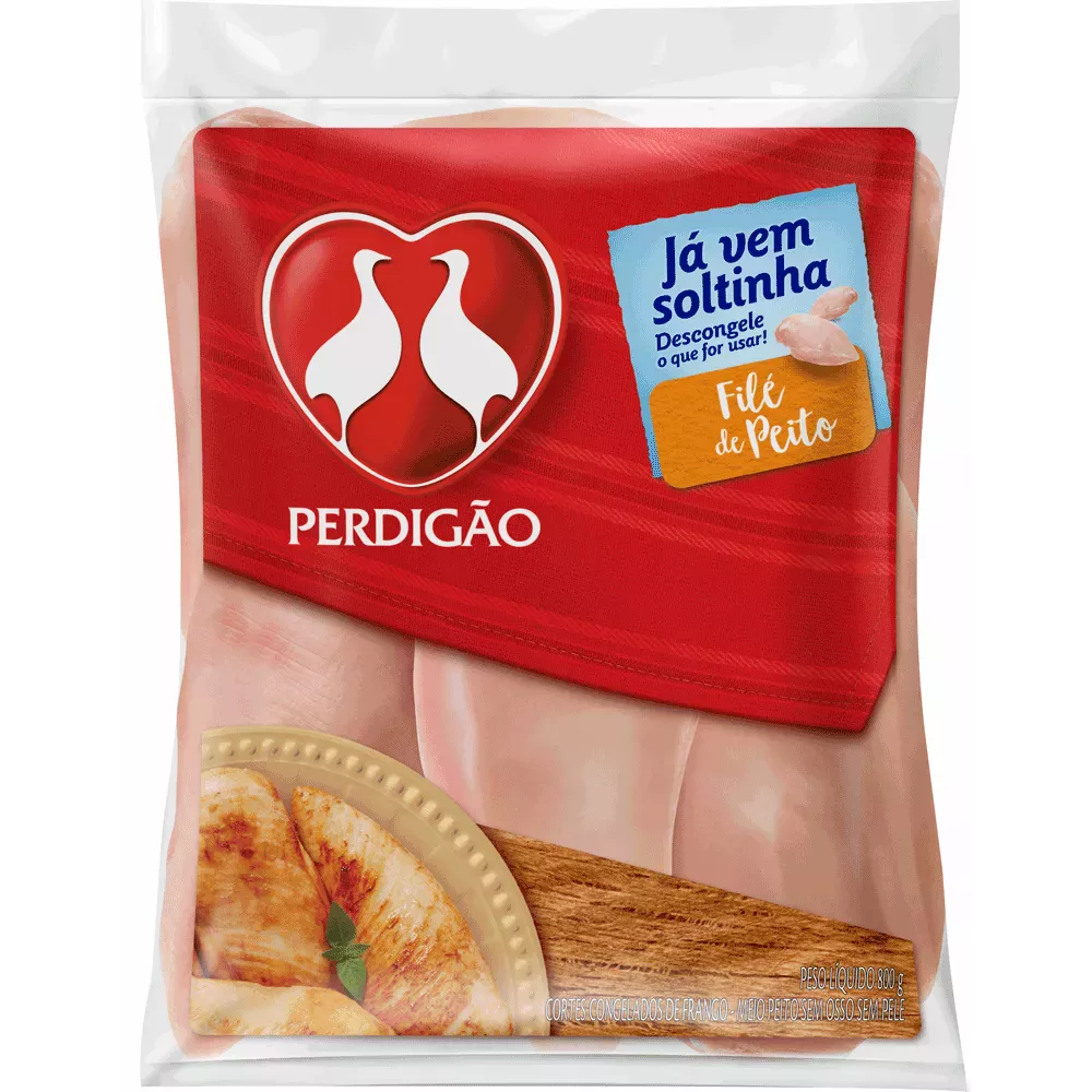 Filé de Peito de Frango Congelado Perdigão IQF 800g