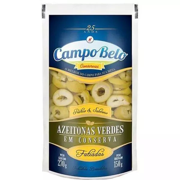 Azeitona Verde Fatiada Campo Belo 150g