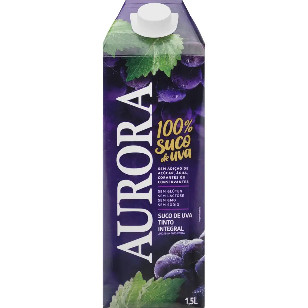 Suco Integral Uva Tinto Aurora Caixa 1,5L