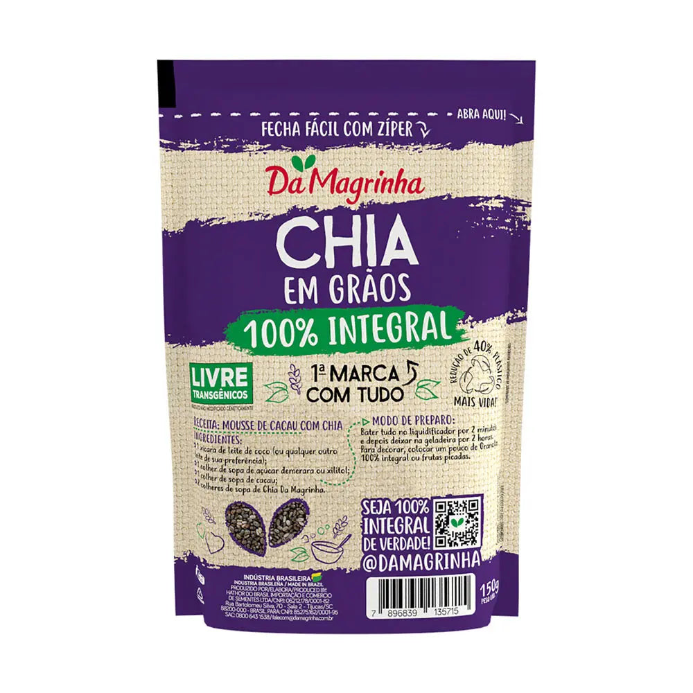 Chia em Grãos Integral Da Magrinha 150g