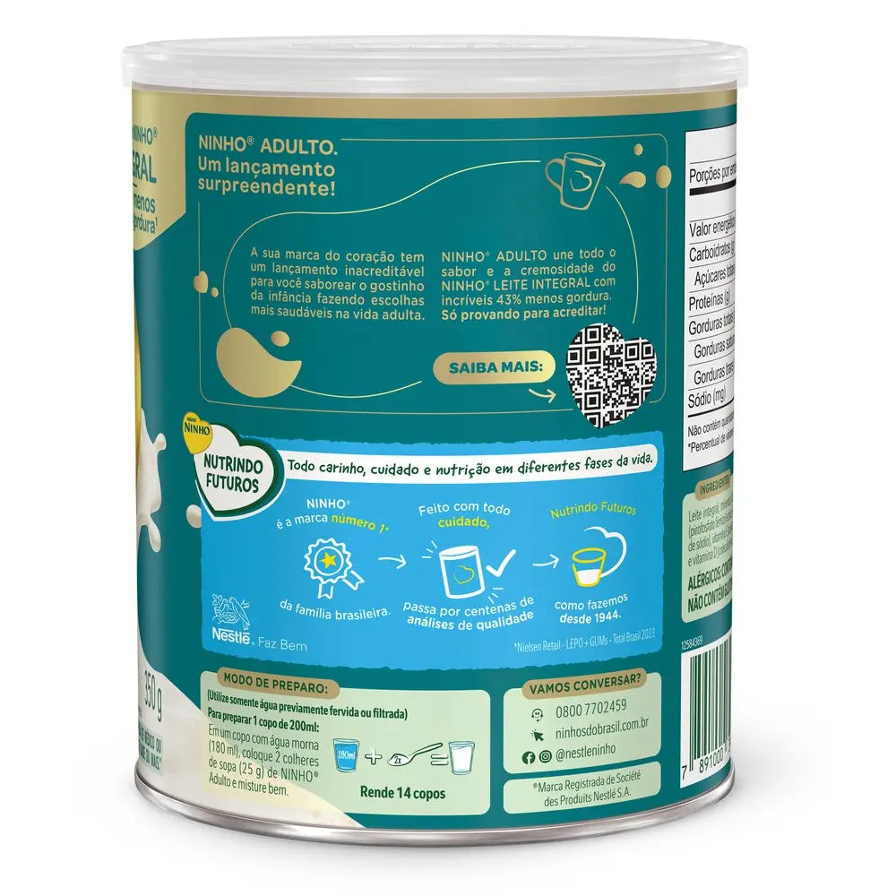 Leite em Pó Ninho Adulto Lata 350g