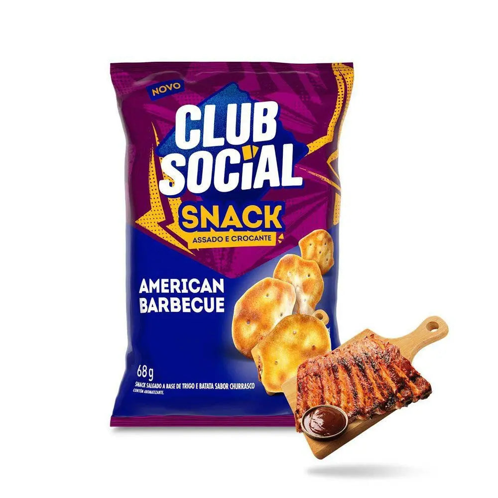 Salgadinho Club Social Snack Barbecue 68g
