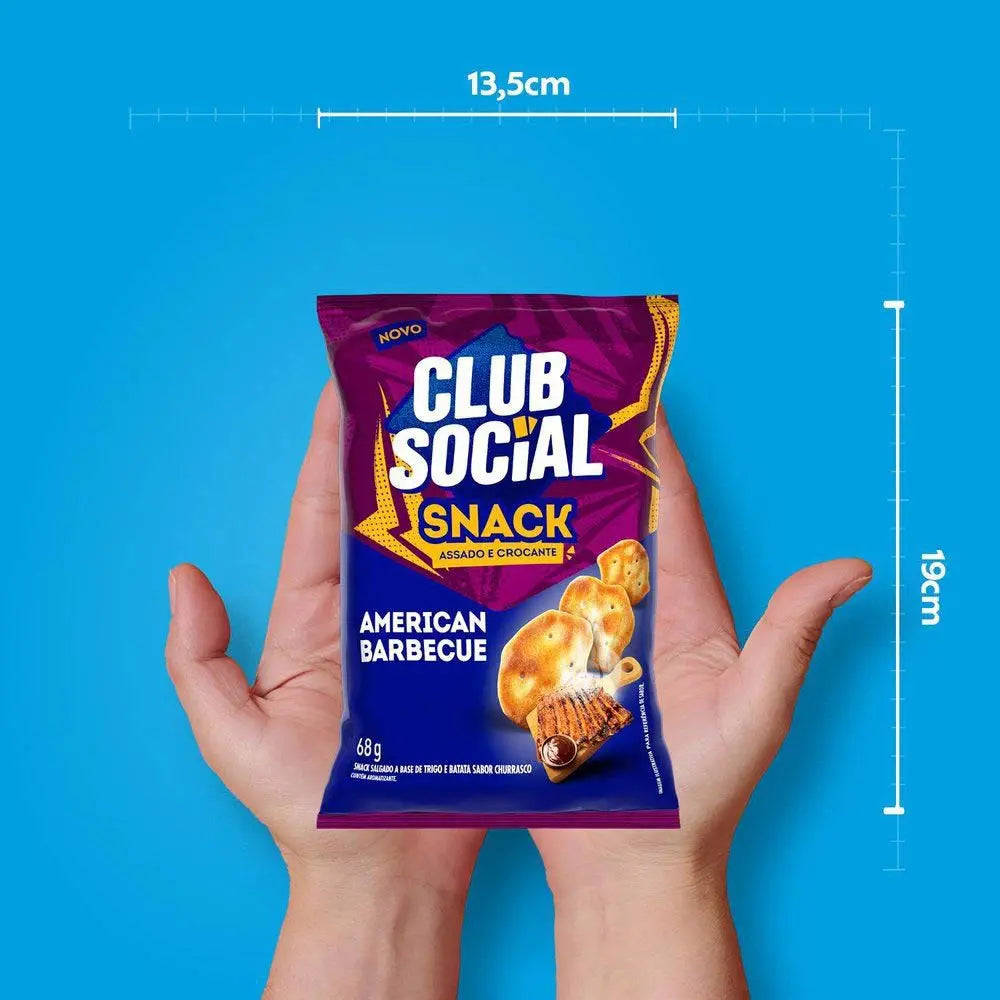 Salgadinho Club Social Snack Barbecue 68g