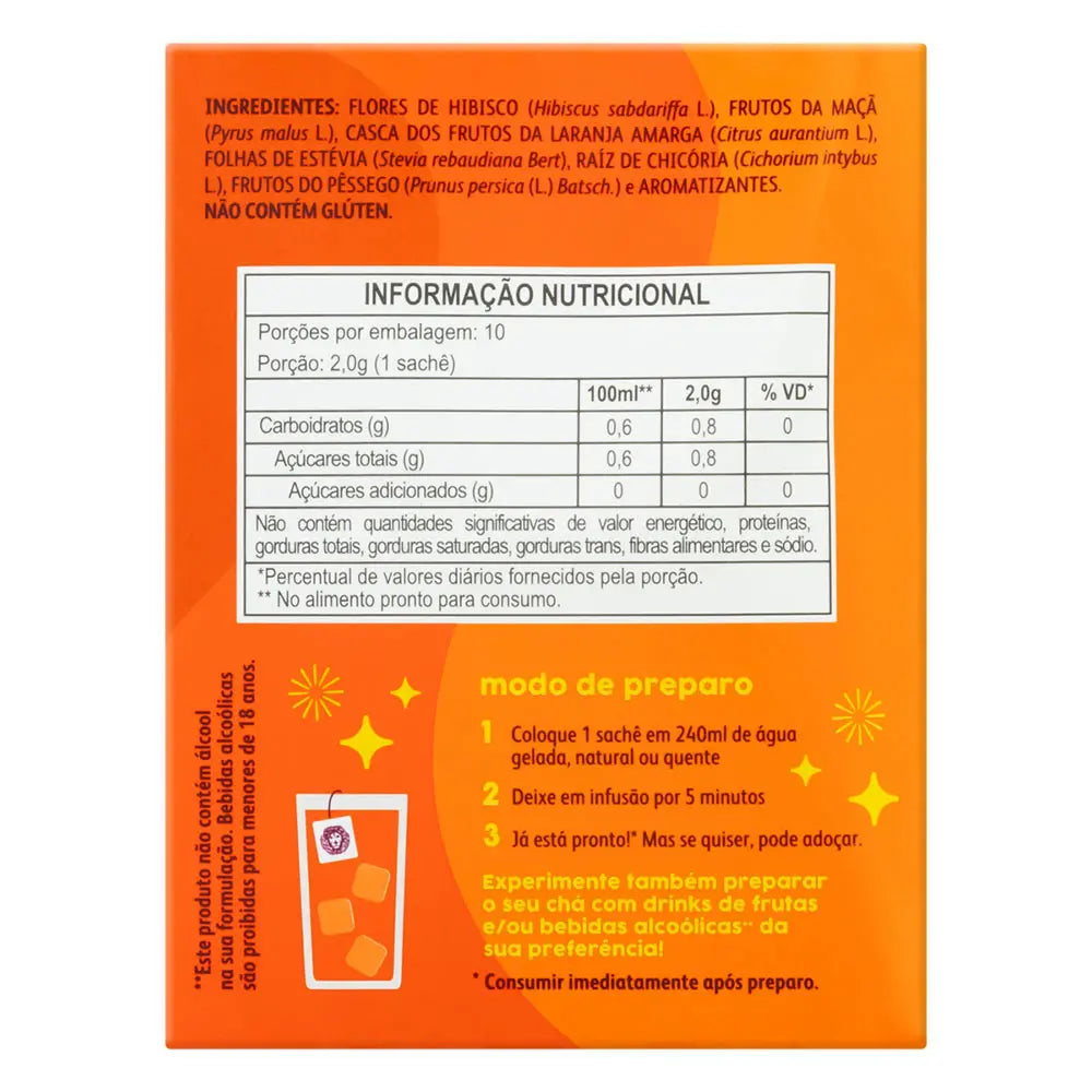 Chá de Pêssego Leão 20g 10 Unidades