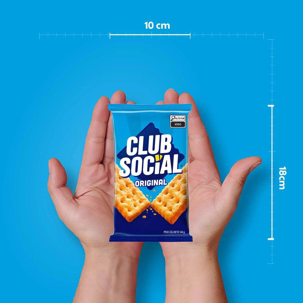 Biscoito Salgado Club Social original multipack 144g