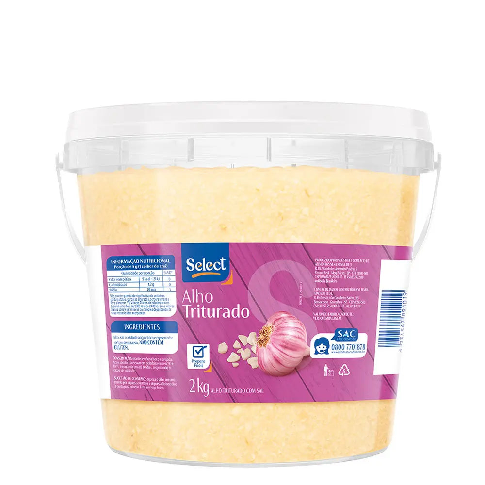 Alho Triturado Balde Select 2kg