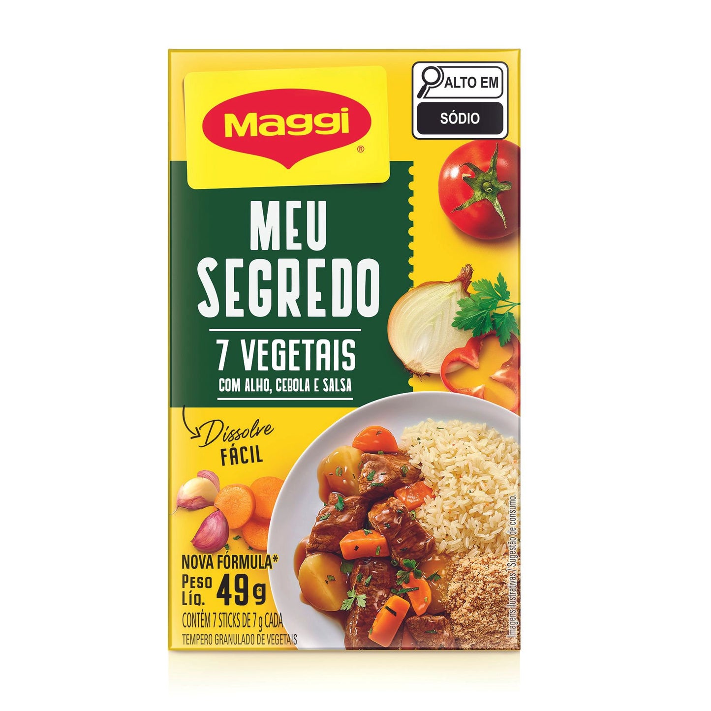 Tempero MAGGI Meu Segredo 7 Vegetais 49g