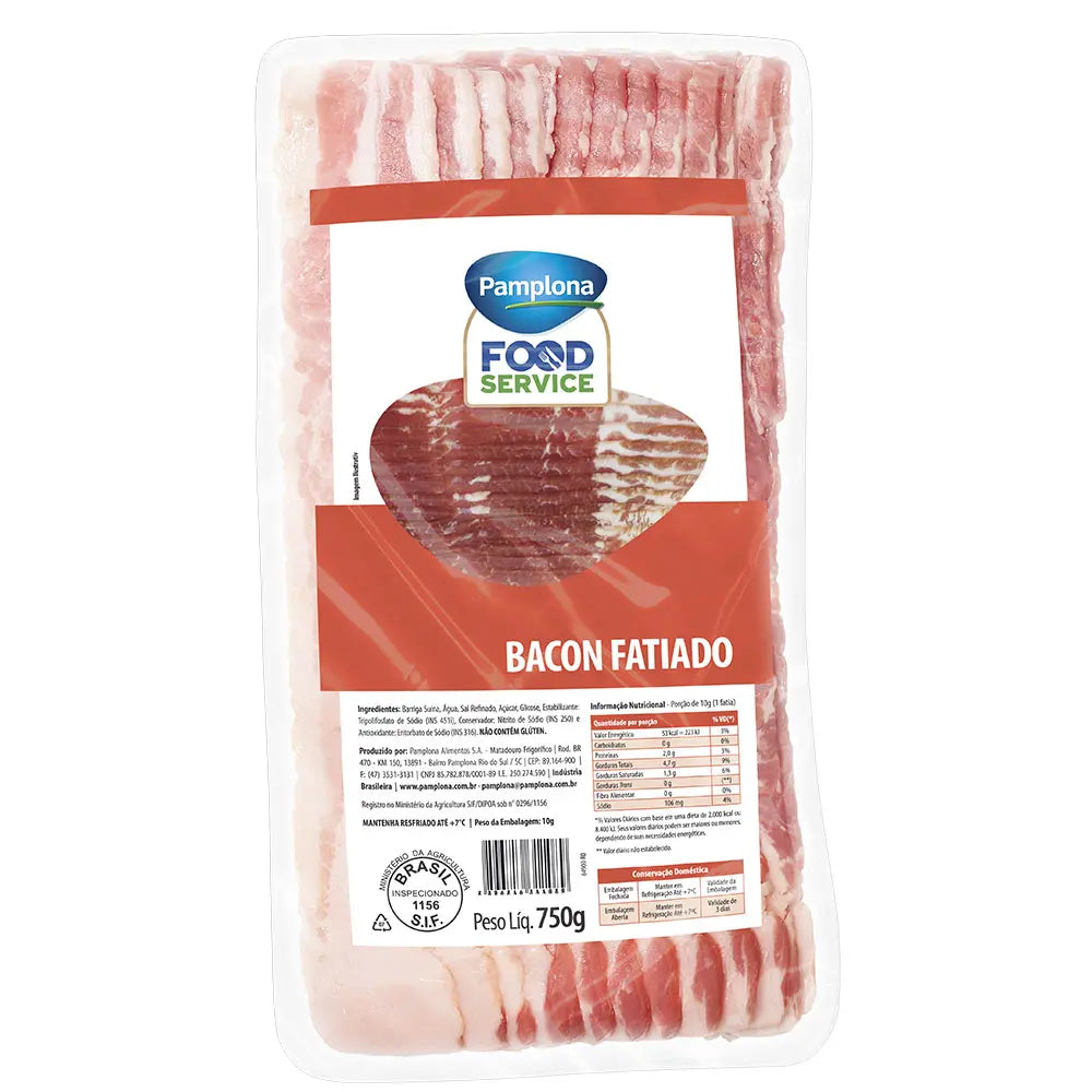 Bacon Fatiado Pamplona 750g
