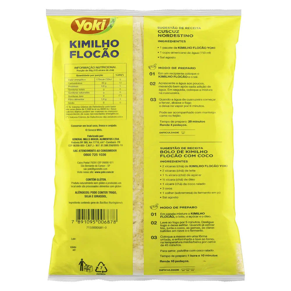 Farinha de Milho Flocão Yoki Kimilho Pacote 500g