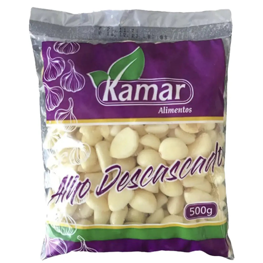 Alho Descascado Kamar Pacote 500g
