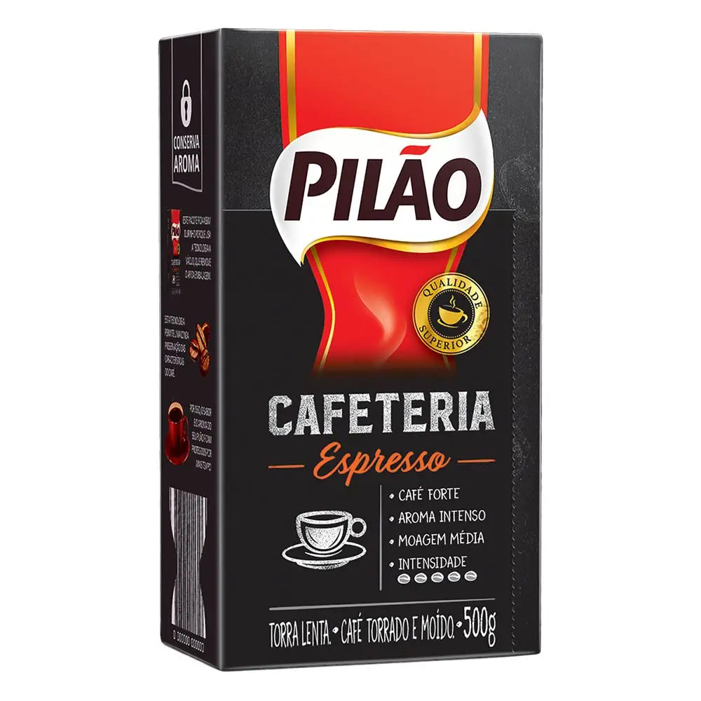 Café Torrado e Moído a Vácuo Espresso Pilão Cafeteria Pacote 500g