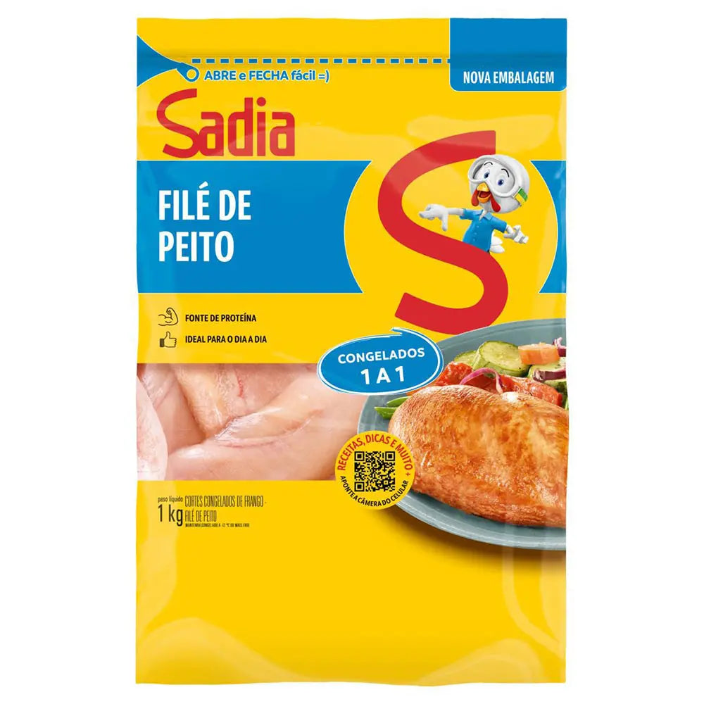 Filé de Peito de Frango Congelado Sadia Zip 1kg