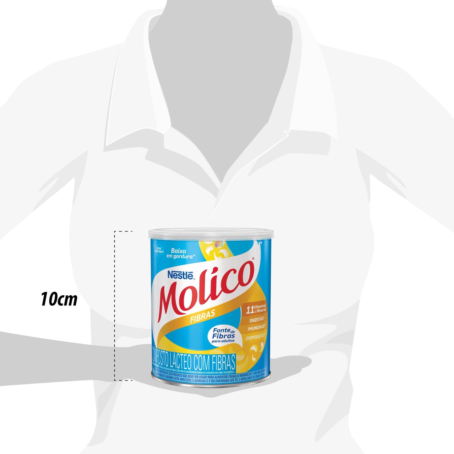 Leite em pó Molico Fibras Lata 260g