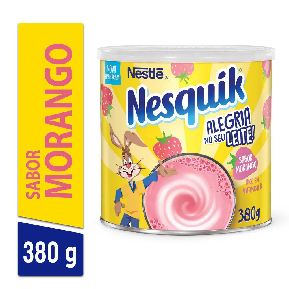 Achocolatado em Pó Sabor Morango Nesquik 380g