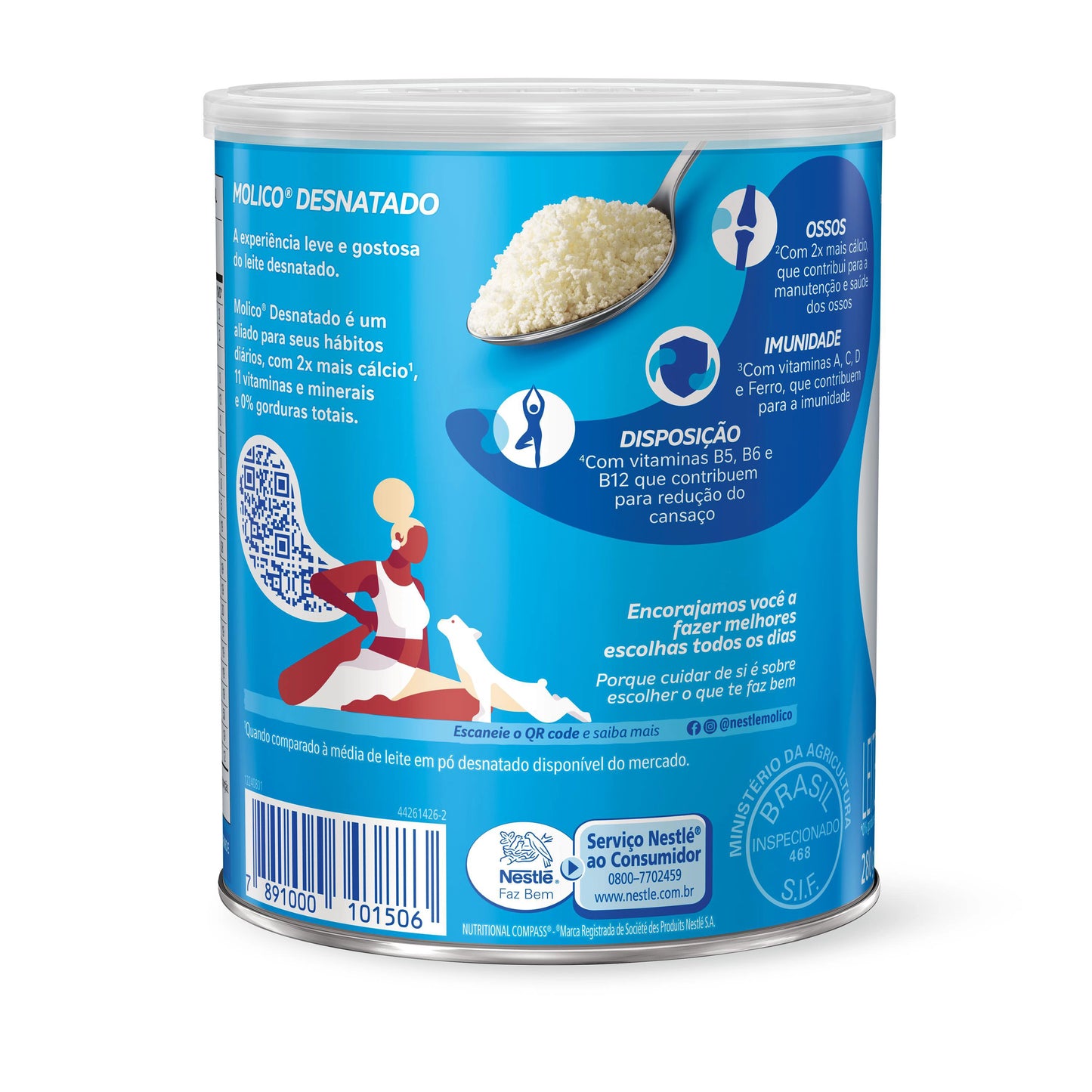 Leite em Pó Molico Desnatado Lata 280g