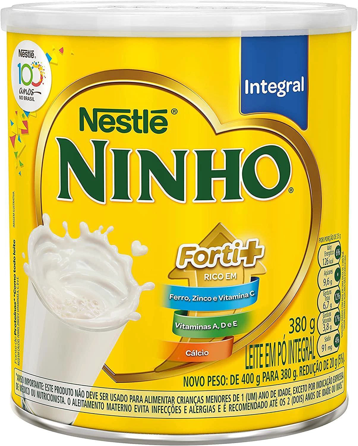 Leite em Pó Ninho Integral Lata 380g