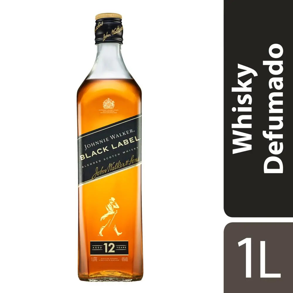 Whisky Escocês Black Label Johnnie Walker 1L