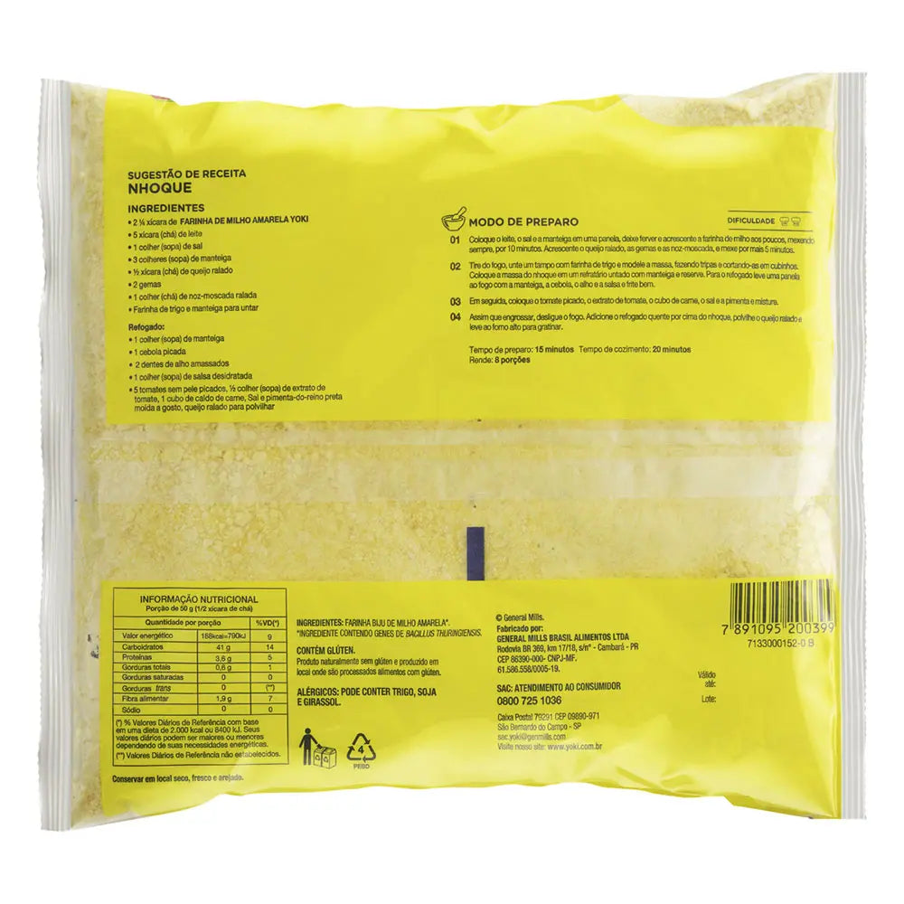Farinha de Milho Amarela Yoki Pacote 500g