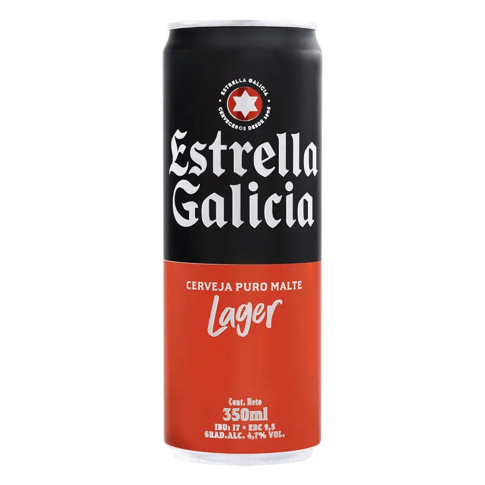 Cerveja Lager Puro Malte Estrella Galicia Lata 350ml