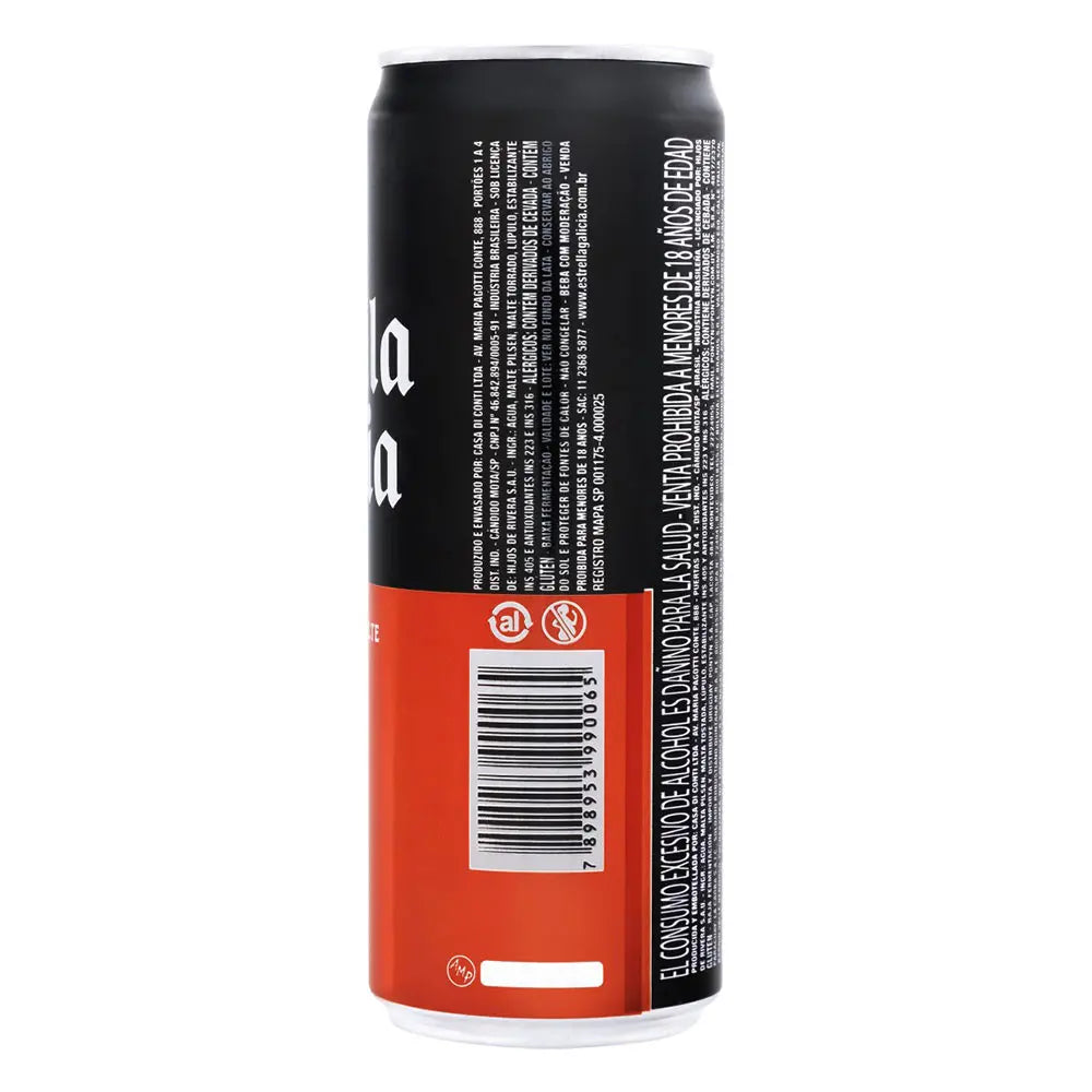 Cerveja Lager Puro Malte Estrella Galicia Lata 350ml