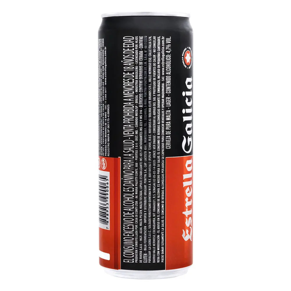 Cerveja Lager Puro Malte Estrella Galicia Lata 350ml