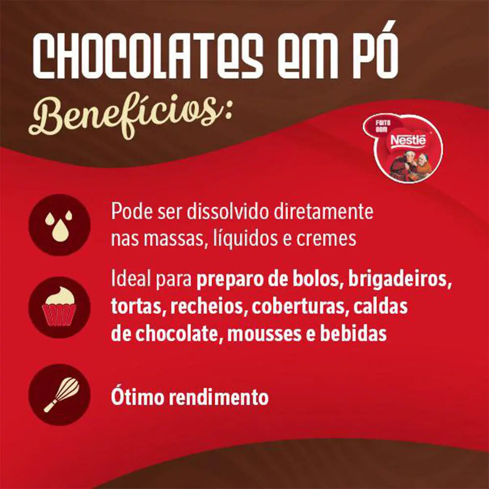 Chocolate em Pó 32% Cacau Dois Frades® 1,01kg