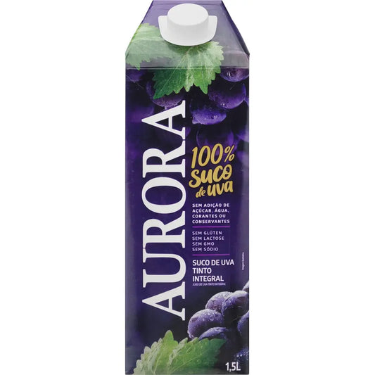 Suco Integral Uva Tinto Aurora Caixa 1,5L