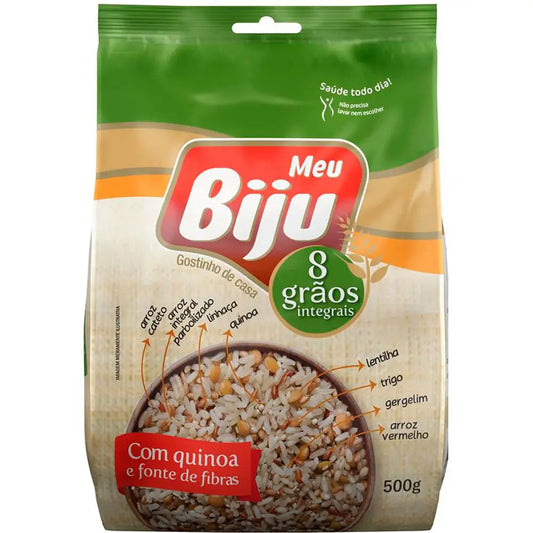 Arroz Integral 8 Grãos com Quinoa Meu Biju 500g
