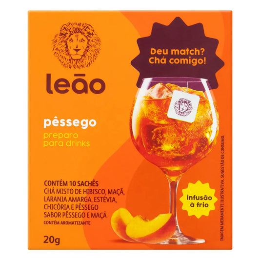 Chá de Pêssego Leão 20g 10 Unidades