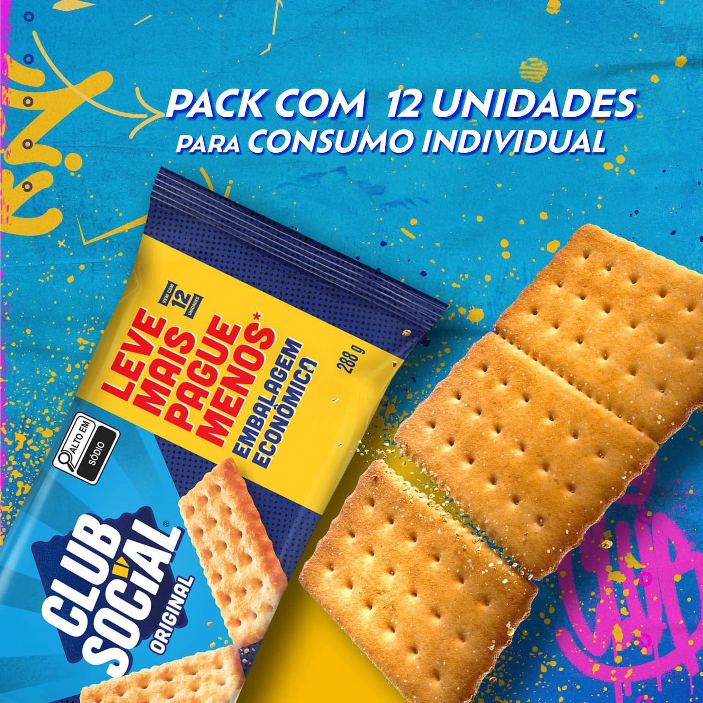 Biscoito Salgado Club Social original embalagem econômica 288g