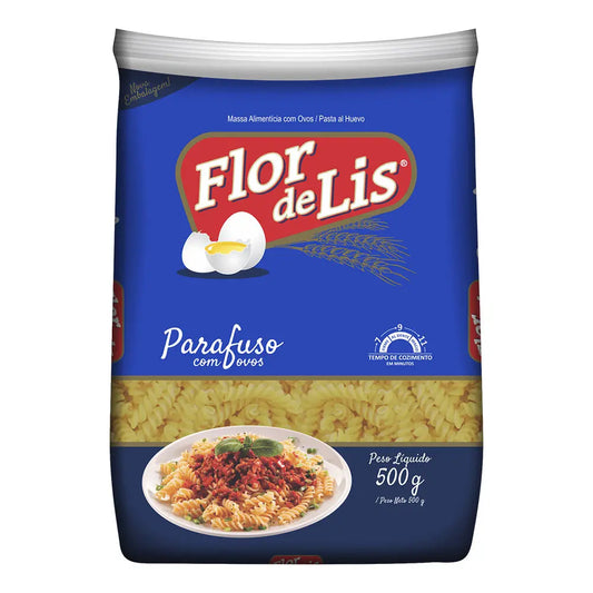 Macarrão Parafuso com Ovos Flor de Lis 500g