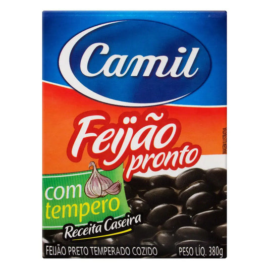 Feijão Preto Temperado Camil 380g