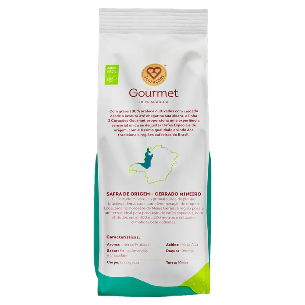 Café em pó 3 Corações Gourmet Cerrado Mineiro 250g