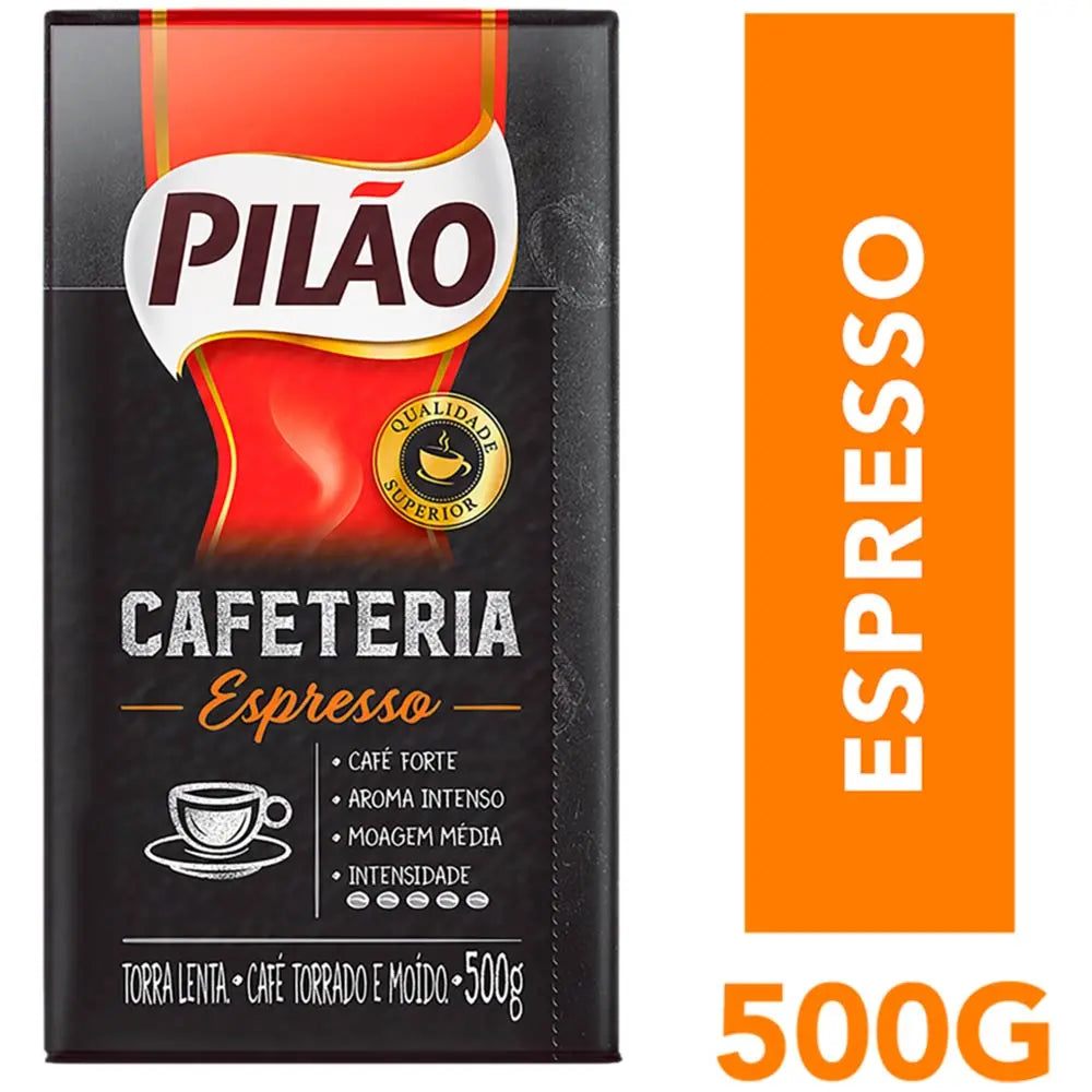 Café Torrado e Moído a Vácuo Espresso Pilão Cafeteria Pacote 500g