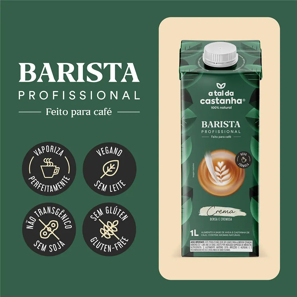 Bebida Vegetal Castanha-de-Caju e Aveia Barista A Tal da Castanha 1l