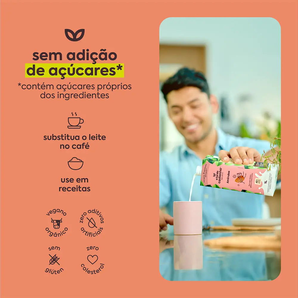Bebida Vegetal A Tal da Castanha Amendoa 1l