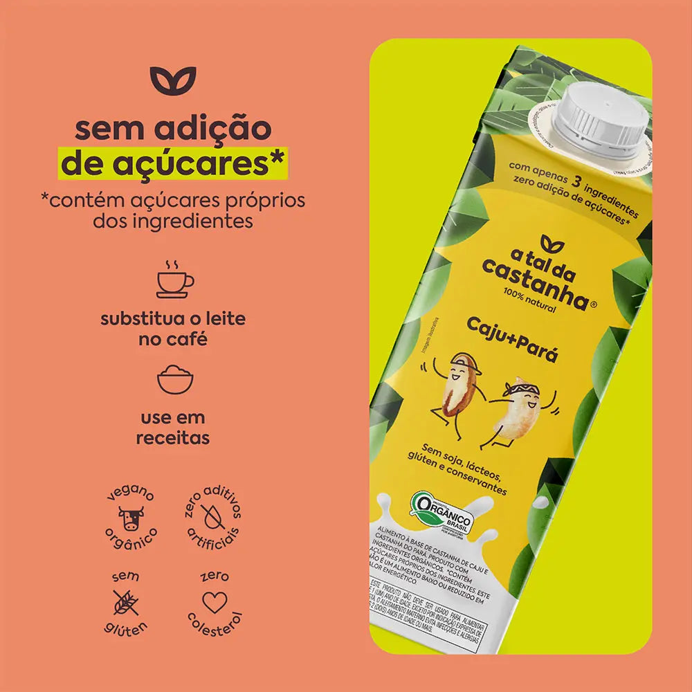 Bebida Vegetal A Tal da Castanha Caju/Para 1l