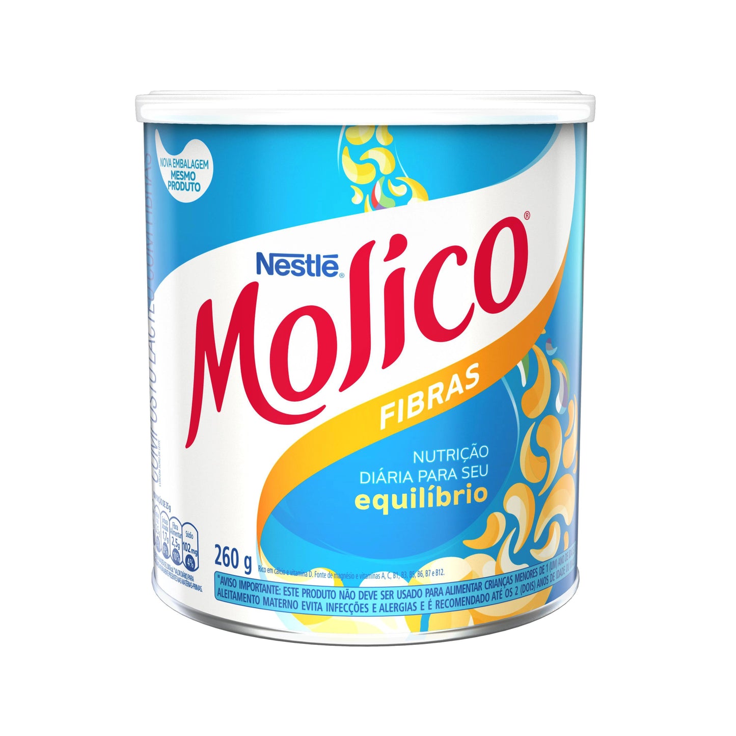 Leite em pó Molico Fibras Lata 260g