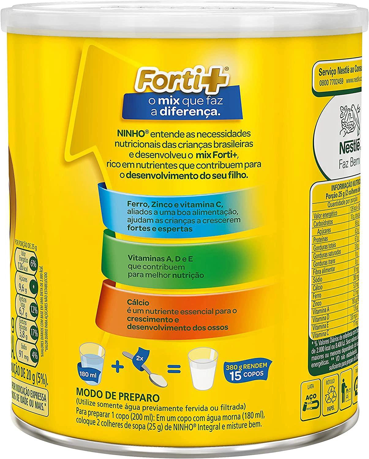 Leite em Pó Ninho Integral Lata 380g